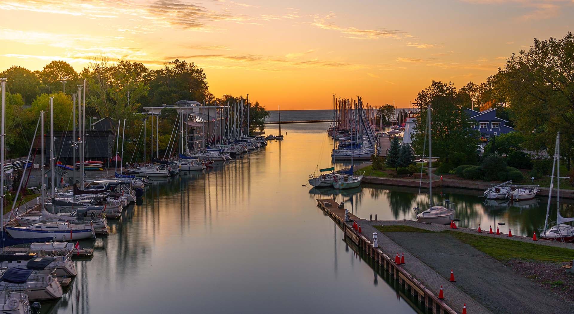 The Oakville Club marina on Lake Ontario